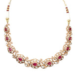 18K Gold Mango Design Polki and Diamond Necklace zaveribros.com