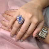 Viva Diamond Double Heart Statement Ring in 18K Gold zaveribros.com