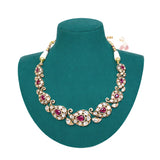 18K Gold Mango Design Polki and Diamond Necklace zaveribros.com