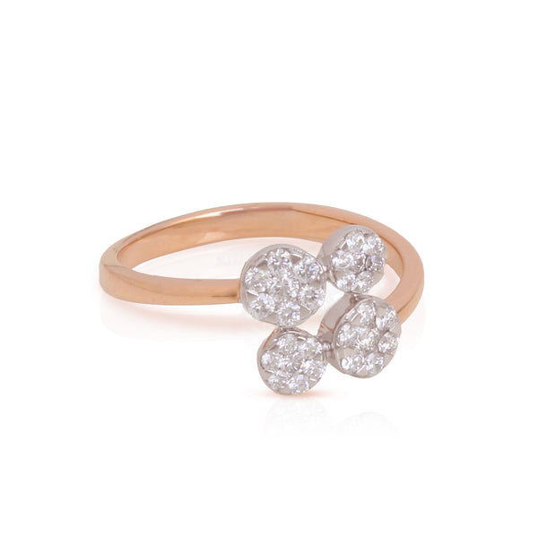 "Rose Elegance" - A Stunning 18Kt Rose Gold Diamond Ring - zaveribros.com