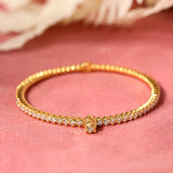 Luxurious Diamond and Chalcedony 18K Gold Bangle (Copy) zaveribros.com