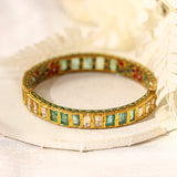 Emerald 18K Gold Diamond Bangle (Copy) zaveribros.com