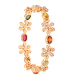 Rekha 18K Gold Diamond Bangle zaveribros.com