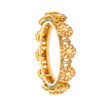Floral Traditional 18K Gold Polki Bangle zaveribros.com