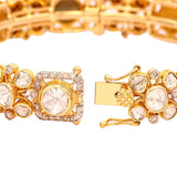 Navratan 18K Gold Polki Bangle zaveribros.com