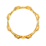 Yuvi Emerald 18K Gold Polki Bangle zaveribros.com