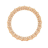 Floral 18K Gold Diamond Bangle zaveribros.com
