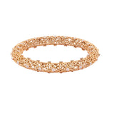 Floral 18K Gold Diamond Bangle zaveribros.com