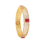 Ruby 18K Gold Diamond Bangle zaveribros.com