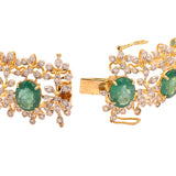 Emerald 18K Gold Diamond Bangle zaveribros.com