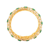 Emerald 18K Gold Diamond Bangle zaveribros.com