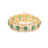Emerald 18K Gold Diamond Bangle zaveribros.com