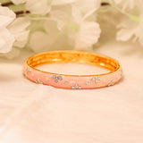 Meenakari 18K Gold Diamond Bangle zaveribros.com