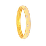 Yellow Meenakari 18K Gold Diamond Bangle zaveribros.com