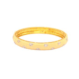Yellow Meenakari 18K Gold Diamond Bangle zaveribros.com