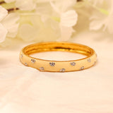 Yellow Meenakari 18K Gold Diamond Bangle zaveribros.com