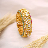 Traditional 18K Gold Polki Bangle zaveribros.com