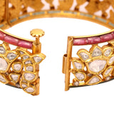 Traditional 18K Gold Polki Bangle zaveribros.com