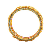 Traditional 18K Gold Polki Bangle zaveribros.com
