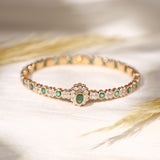 Emerald 18K Diamond Bracelet