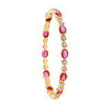 Amara 22kt Gold Ruby and Diamond Bangle zaveribros.com