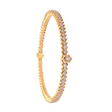 Luxurious Diamond and Chalcedony 18K Gold Bangle (Copy) zaveribros.com
