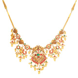 Heritage 22k Gold Polki Temple Necklace zaveribros.com