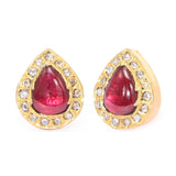 Crimson Elegance 22K Diamond Earrings zaveribros.com