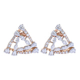Triangular Radiance Diamond Stud Earrings zaveribros.com