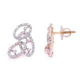 Intertwined Elegance Diamond Stud Earrings zaveribros.com