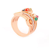 Bold Navratna Stack Ring 2 zaveribros.com