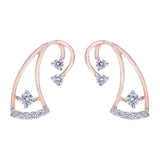Ethereal Swirl Diamond Stud Earrings zaveribros.com