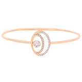 Gold Circular Diamond Bangle zaveribros.com