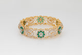 Regal Diamond and Emerald Bangle  zaveribros.com