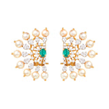 HalfMoon Diamond Stud Earrings - zaveribros.com