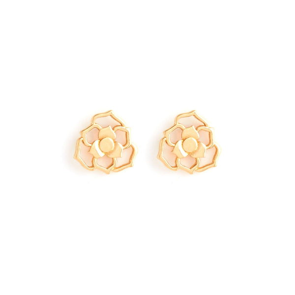 Rosy Gold Stud Earrings - zaveribros.com