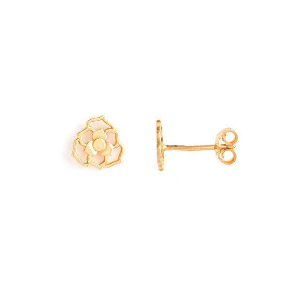Rosy Gold Stud Earrings - zaveribros.com