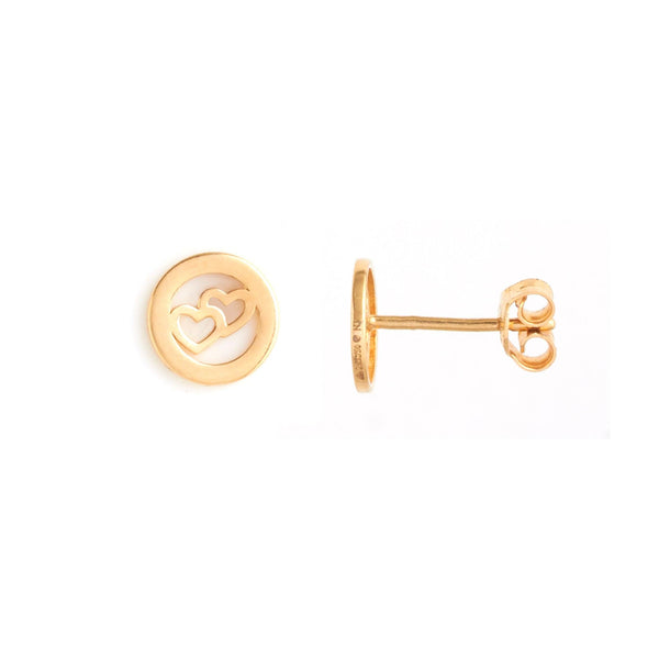 Circle of Life Gold Stud Earrings - zaveribros.com