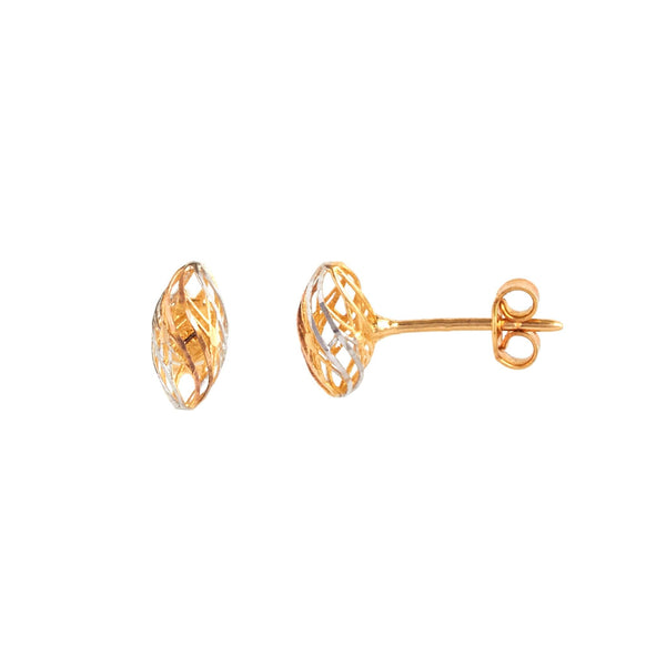 Spiral Gold Stud Earrings - zaveribros.com