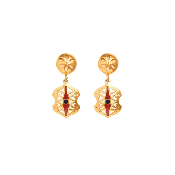 Twinkle Shine Gold Dangle Earrings - zaveribros.com