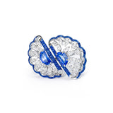 Viva Diamond Double Heart Statement Ring in 18K Gold zaveribros.com