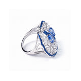 Viva Diamond Double Heart Statement Ring in 18K Gold zaveribros.com