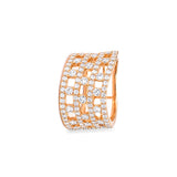 Yashika 18K Rose Gold Diamond Wide Band Ring zaveribros.com