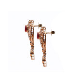 Navya 18K Rose Gold Polki and Diamond Drop Earrings zaveribros.com