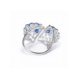 Viva Diamond Double Heart Statement Ring in 18K Gold zaveribros.com