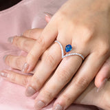 Laya 18K Diamond Diamond V Band Ring zaveribros.com