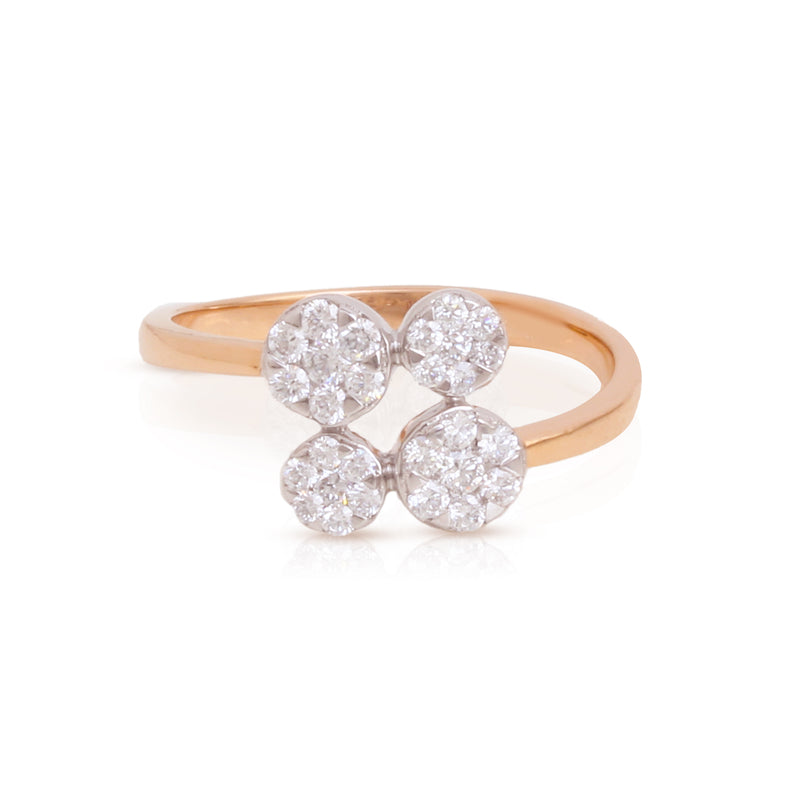 "Rose Elegance" - A Stunning 18Kt Rose Gold Diamond Ring - zaveribros.com