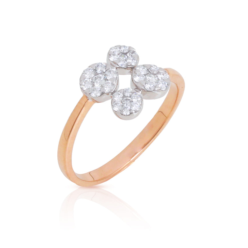 "Rose Elegance" - A Stunning 18Kt Rose Gold Diamond Ring - zaveribros.com