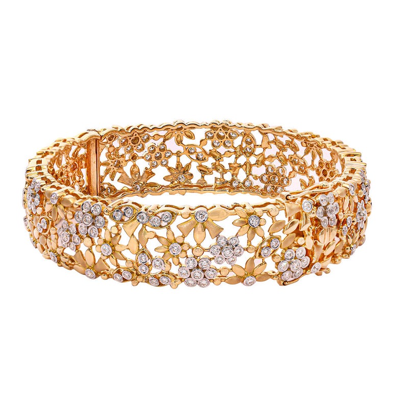 Timeless Diamond And Gold Bangle zaveribros.com