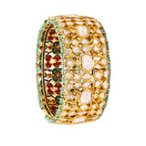 Timeless Elegance 18K Gold Polki Bangle zaveribros.com